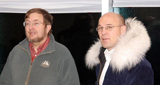 Dr. John F. Cooper and Richard K. Glenn, Board President, BASC enjoy the beginning of the conference.