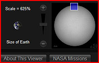 Showing the Zoom Controls for the Space Weather Viewer.